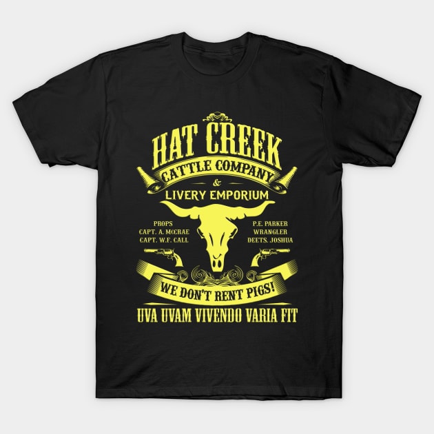 Hat Creek Cattle Company T-Shirt by AwesomeTshirts